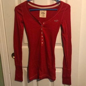 Hollister Long Sleeve Henley Shirt